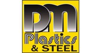 DM plastics and steel logo